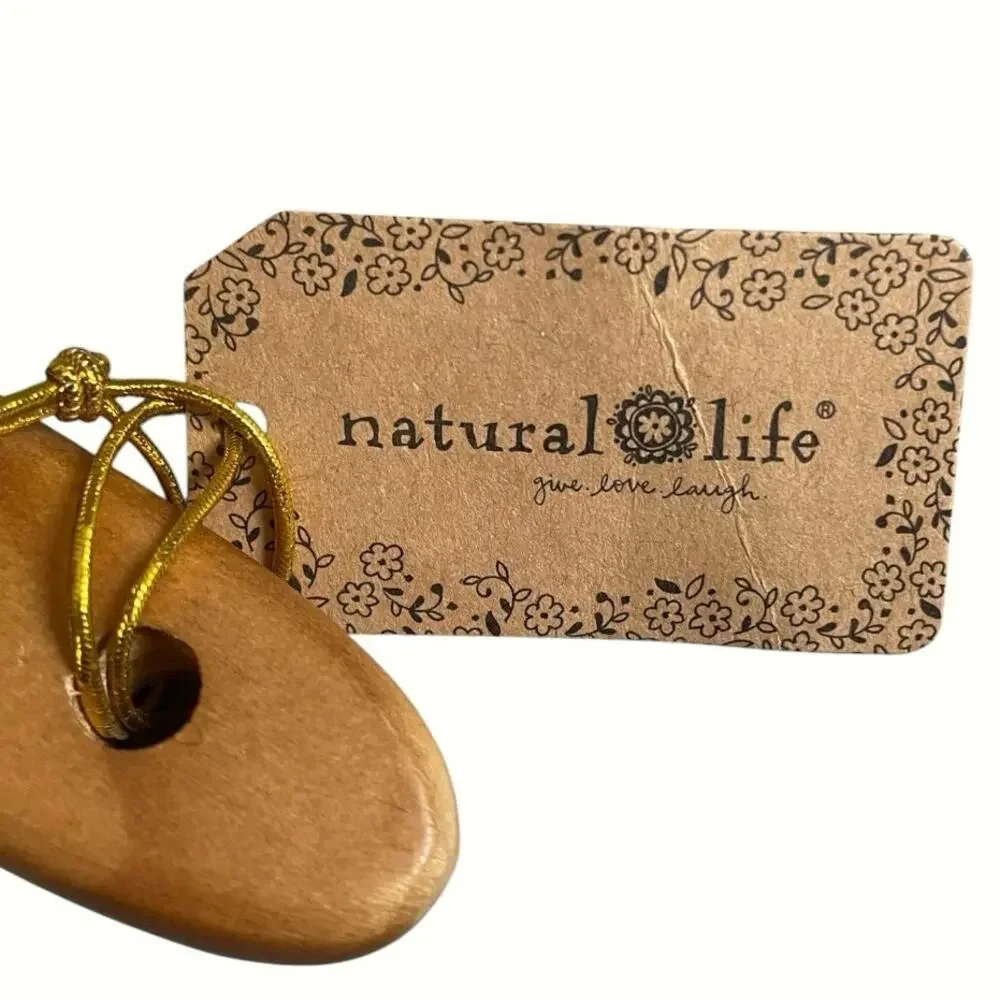 NWT Natural Life Cutest Wooden Spoon Ever “Enjoy The Little Things” Floral Spoon